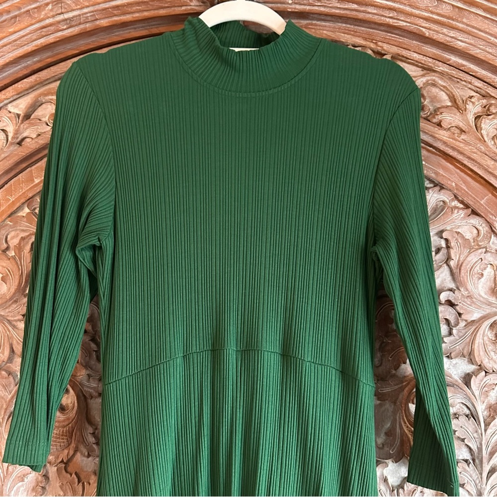 Anthropologie Asymmetrical Green Dress - Picture 2 of 9